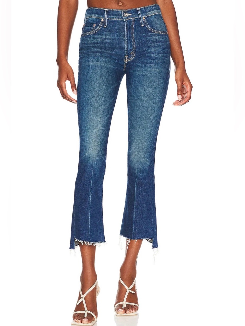 Mother Superior The Insider Crop Step Fray Jeans Bad Reputation Size 26